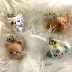 めじるしアクセサリー　ぷちきゅあ　4点セット　ゆき　こむぎ　ぽるん　もふるん