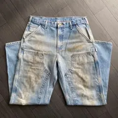 神サイズ 雰囲気◎ カーハート デニム ダブルニー パンツ 34×34