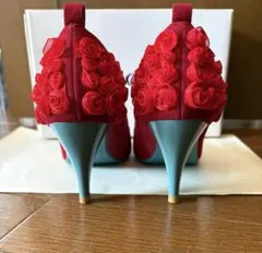 【美品】 コキュ パンプス COCUE 赤 定価1万円