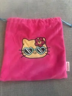 Hello Kitty 巾着ポーチ ピンク