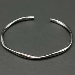 バングル シルバー925 ツイスト メンズ レディース ウェーブ シンプル 大人