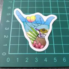 A-33防水ステッカー　アロハ　ハワイ　ビーチ