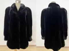 35万【程度上】ブラックミンク　SAGAMINK サガ　柔らかい　ミンク　コートのサムネイル