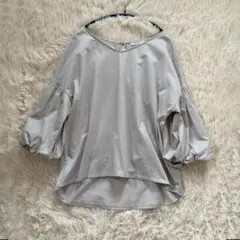 ジーナシス 七分袖 ボリューム袖 Ⅴネックカットソー