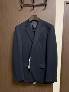 A6新品未使用！着心地抜群ストレッチビジネススーツ！ウォッシャブル無地調ネイビー