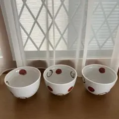 カラフル模様の陶器丼 3個セット
