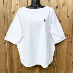 新品 USPOLOASSN ユーエスポロアッスン ホワイトTシャツ ワンポイント