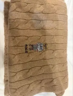 ほぼ未使用Polo Ralph Lauren ポロベア ケーブルニット マフラー