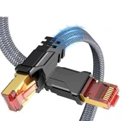 LANケーブル cat8 2m ランケーブル フラットタイプ ツメ折れ防止