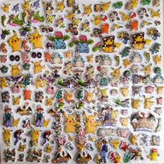 新品☆ポケモン シール ステッカー ピカチュウ 12枚 ぷくぷく 3D 立体