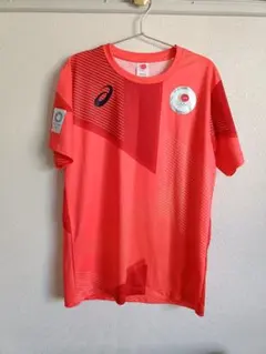 asics 東京2020オリンピック 公式Tシャツ レッド XL