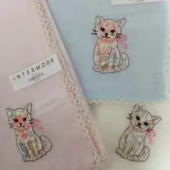LIBERTY リバティ ガーゼハンカチ 三枚 猫