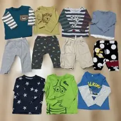 ベビー服 95 男の子 上下セット 長袖Tシャツ ロンT 七分丈 まとめ売り
