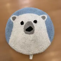 クマの顔 円形クッション　34cmのサムネイル