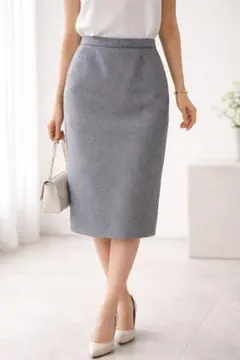 グレー テクスチャー タイトスカート