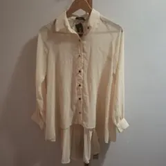 シフォン プリーツ 長袖シャツ デュレル シースルーのサムネイル