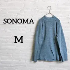 海外古着‼︎SONOMA【M】ハイネックセーター ライトブルー