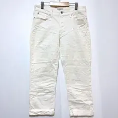 デニゼン リーバイス クロップドパンツ 白 6 M相当 ストレート デニム