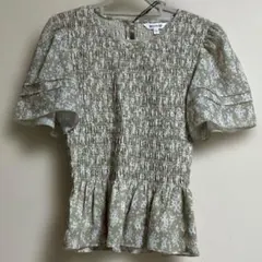 新品　moussy マウジー　FLORAL SHIRRING トップス　フリーのサムネイル