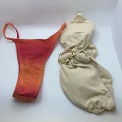 セパレート水着 オレンジベージュグラデーション