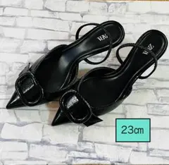 ZARA バックル付パンプス　23㎝