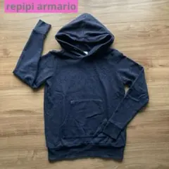 《最終価格》repipi armarioパーカーXS (140)ネイビー　キッズ