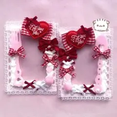 赤 ホワイト 硬質ケースデコ トレカケース 量産型 ホイップ 1点