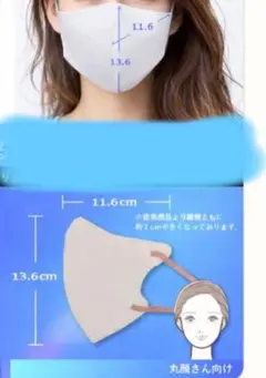 IKISURU息がしやすい3D立体マスクアイボリーxアンティークローズのサムネイル