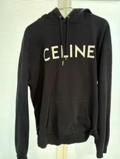 CELINE ブラック パーカー フード付き ユニセックス - メルカリ