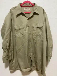 Dickies 長袖シャツ カーキ色 18-181/2 X 34/35