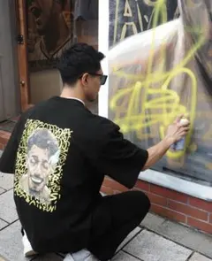 新品】中谷潤人 × OVER ALLs Tシャツ THE ブラック L 限定 - メルカリ