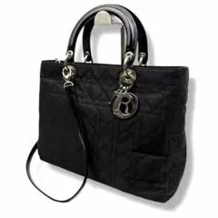 Christian Dior レディディオール 2Wayハンドバッグ ナイロン