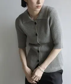 select MOCA ハーフスリーブサマーニットカーディガン