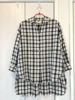 earth music & ecology チェック柄シャツワンピース 綿