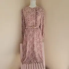 昭和レトロ ヴィンテージ 小さなバラのとても素敵なピンク ワンピース