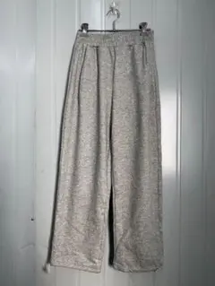 Q#000722レディース 裏起毛 スウェットパンツ ワイド ゆったり 秋冬