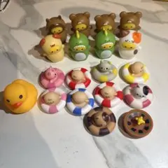 キャラクター浮き輪付きフィギュアセット