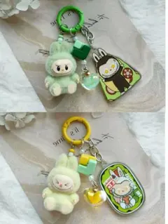 Labubu風ぬいぐるみキーホルダー ラブブ 2個セット