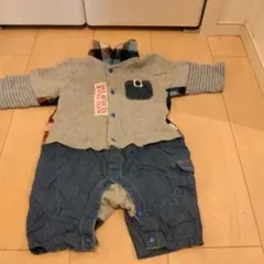 ロンパース・カバーオール 70-80cm チェック柄