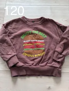 ハンバーガー プリント トレーナー 120