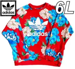 アディダス ファーム 大きいサイズ トレーナー ジャージ パーカー 花柄 牡丹