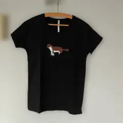 Fig London 動物モチーフ　刺繍 半袖　Tシャツ　 ブラックのサムネイル