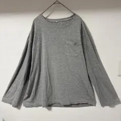 古着 archive グレーノースリーブロングTシャツ Lサイズ