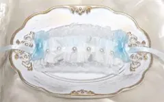 水色リボンヘッドドレス ぬい服 10cm