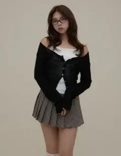 トップス Lotta frill set tops BLACK F ANDMARY ANDMARY】Lotta frill set tops
