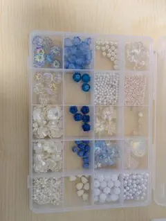 ハンドメイド用ビーズセット まとめ売り 青系統 パーツ パール