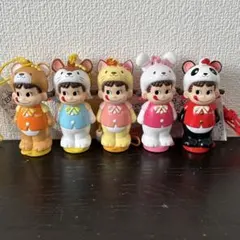ペコちゃんストラップ・キーホルダー　コンプ　ペコフレンズ