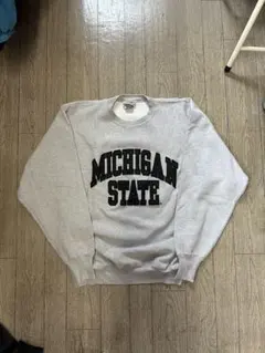 Michigan State スウェットシャツ M グレー　カレッジロゴのサムネイル