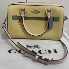 未使用級！COACH ショルダーバック ローアン サッチェル カラーブロック
