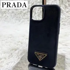 【✨美品✨】プラダ iPhone15 ケース 三角ロゴ ブラック RFID搭載